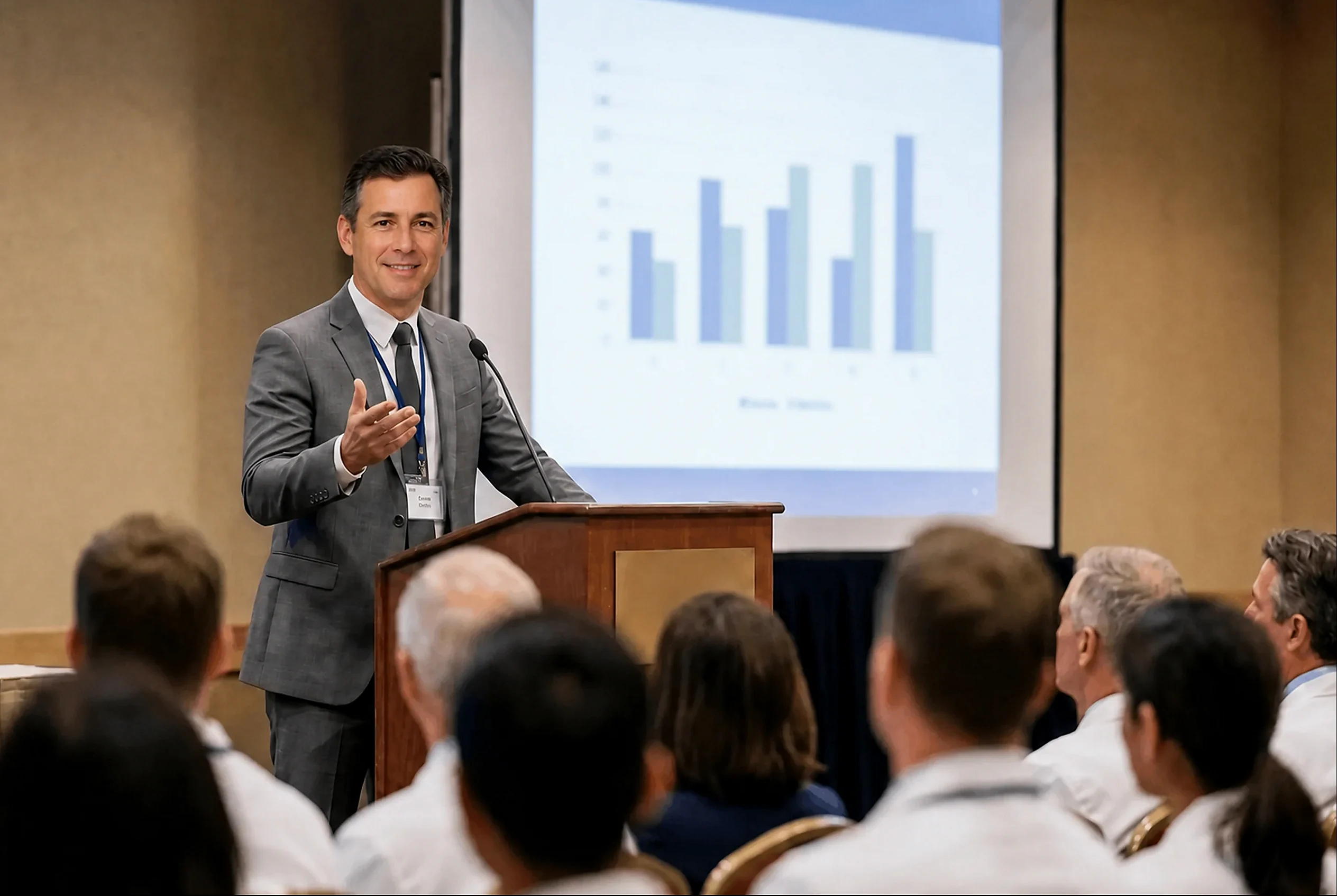 Dr. Griffin at a urology conference in Chicago