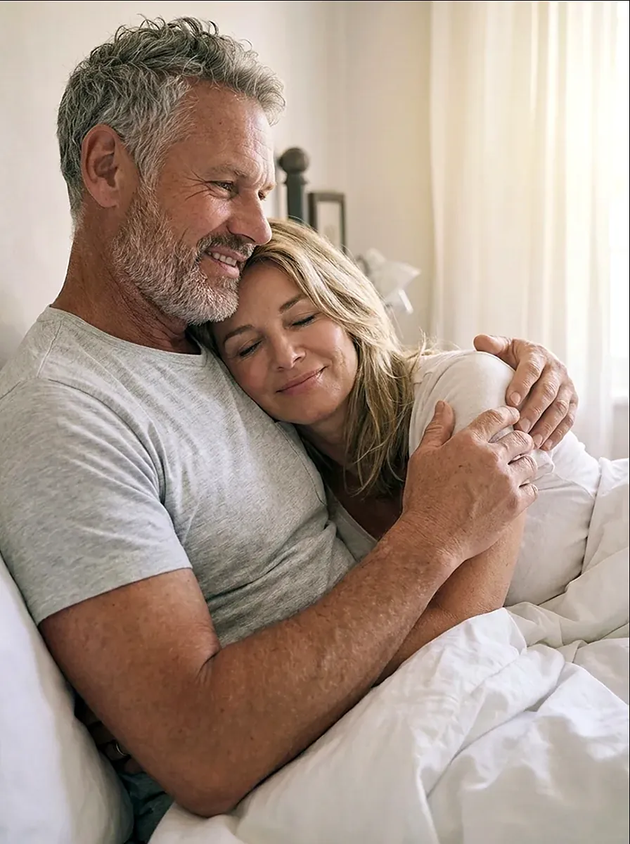 Couple on Sunday morning, 36 hours after a Friday dose